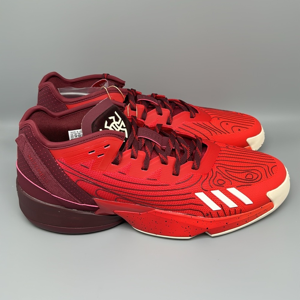 Adidas D.O.N. Issue 4 Mid Red White Basketball Shoes‎ HR0725 Men's Sz 14.5 NEW!